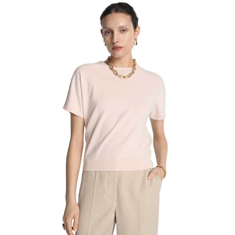 Veronika Maine Cotton Cashmere Knit Tee image number 8